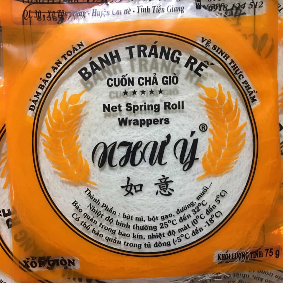 Nhu Y Net Spring Roll Wrappers 75gr bag x Smart Food Export